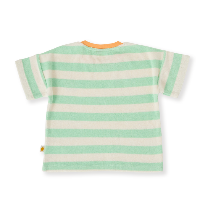 Goldie + Ace Peas In A Pod Stripe T-Shirt - Peapod/Cloud