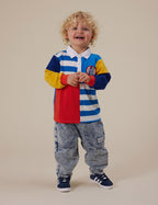 Goldie + Ace Myles Colour Block Rugby Polo