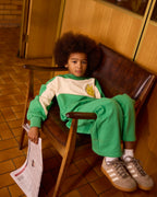 Goldie + Ace Sunshine Piped Panel Sweatshirt - Fern/Vanilla