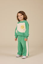Goldie + Ace Sunshine Piped Panel Sweatshirt - Fern/Vanilla