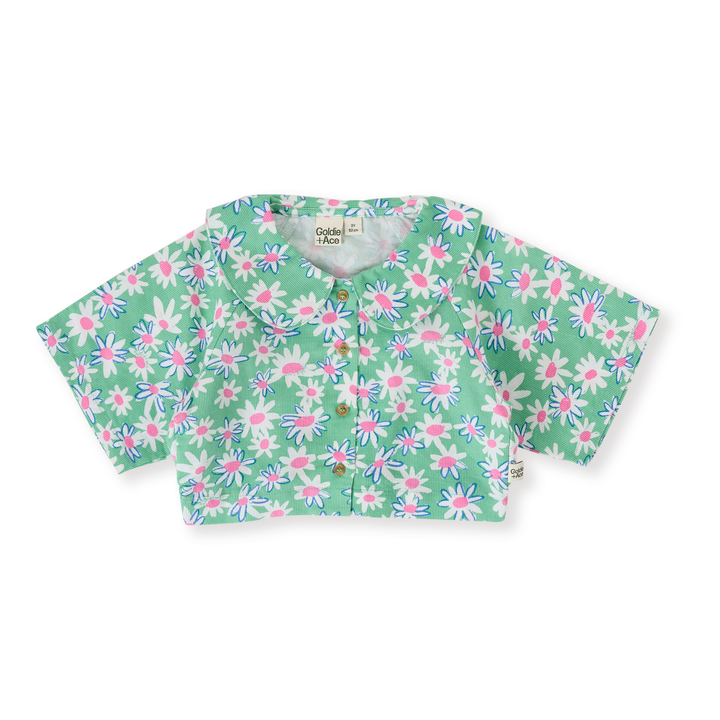 Goldie + Ace Daisy Patch Abigail Blouse - Moss