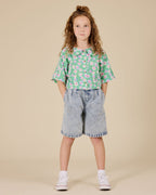 Goldie + Ace Daisy Patch Abigail Blouse - Moss