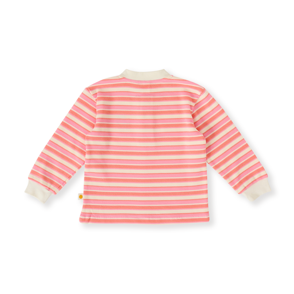 Watermelon Stripe Long Sleeve Top - Pink/Peach