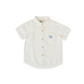 Holiday Linen Blend Shirt - White