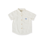 Goldie + Ace Holiday Linen Blend Shirt - White