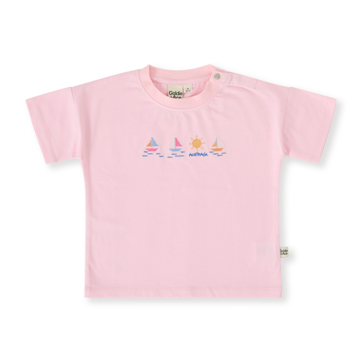 Goldie + Ace Seaside Sailing T-Shirt - Candy