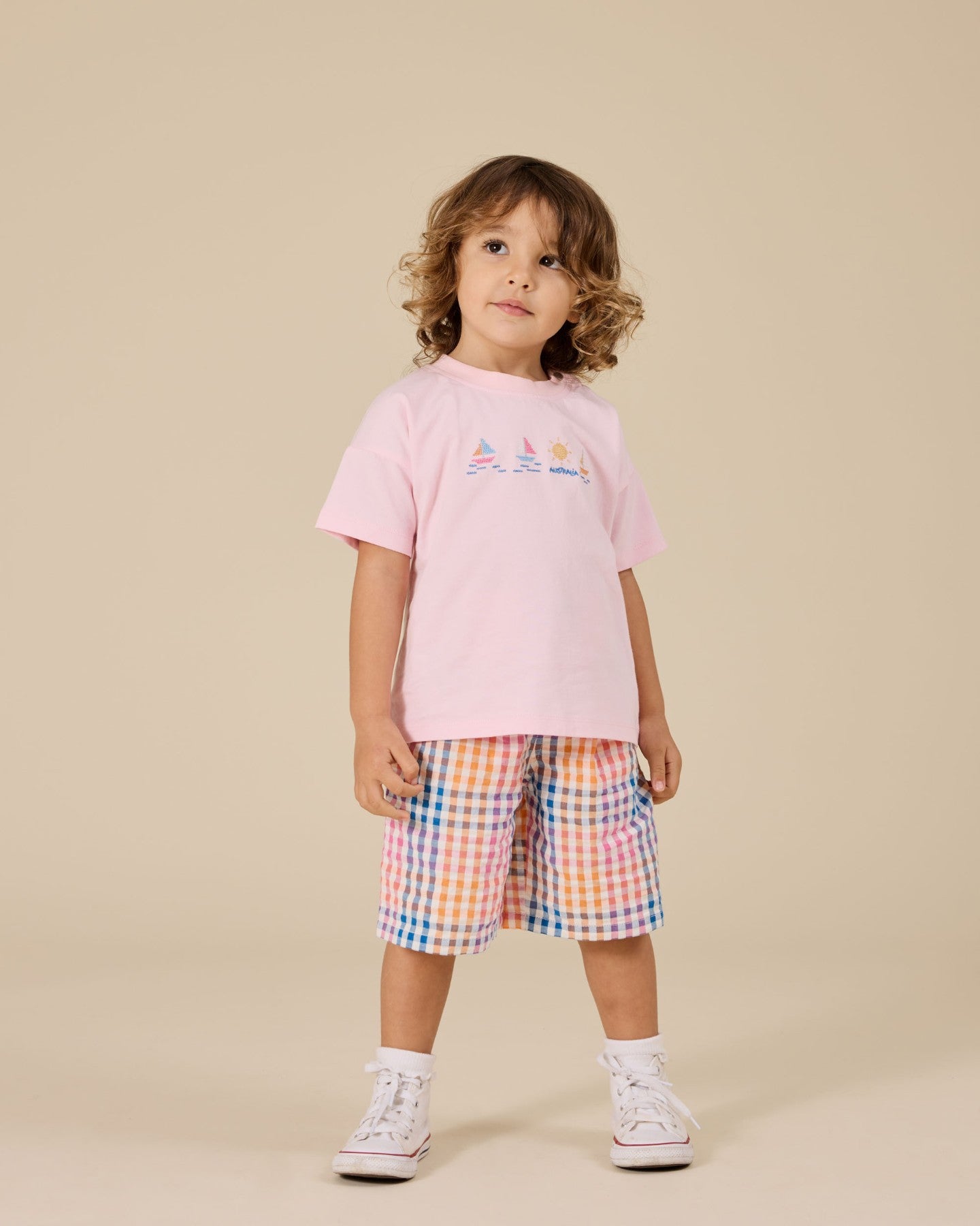 Rainbow Gingham Kirby Relaxed Shorts - Multi