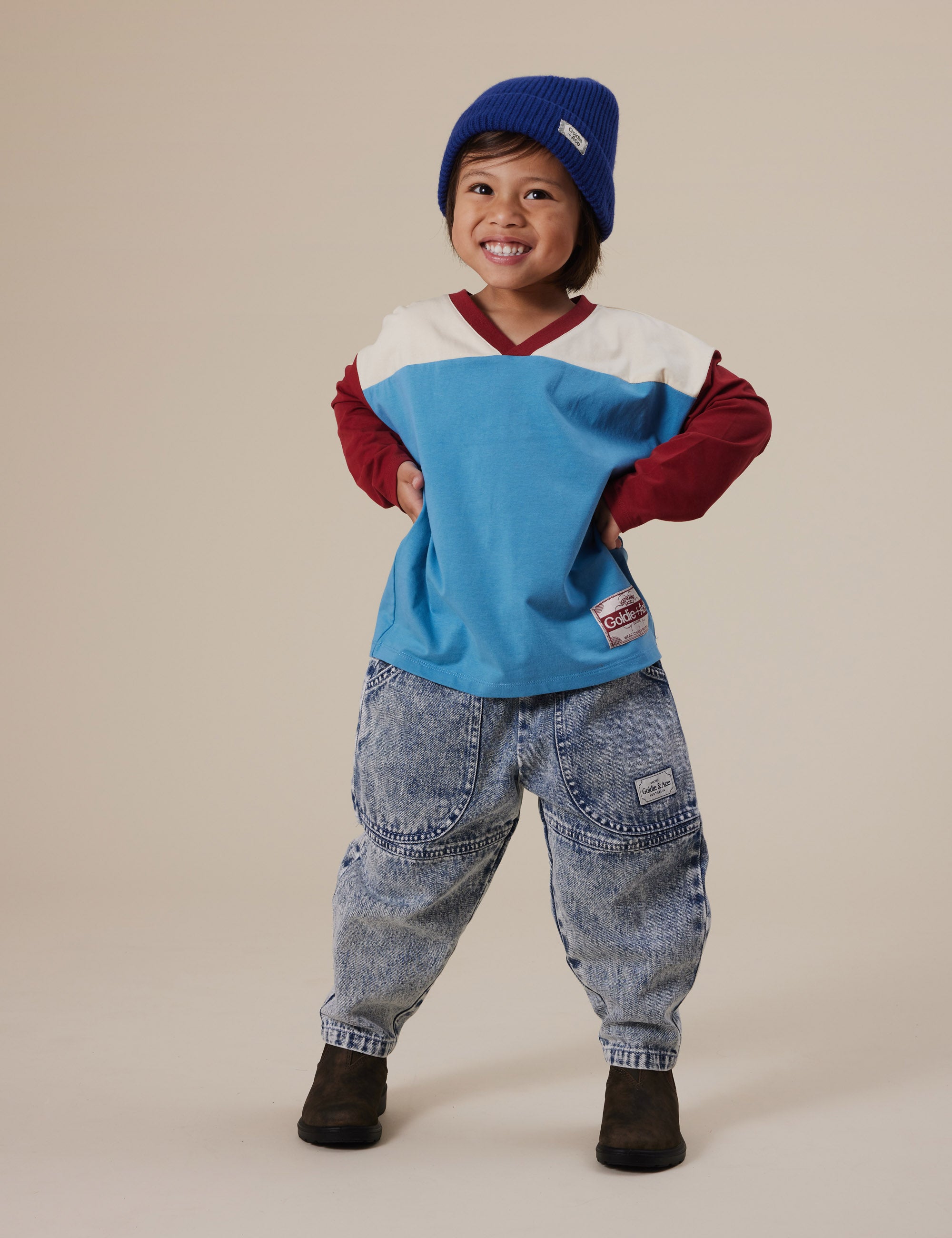 Goldie + Ace Wool Beanie  - Navy