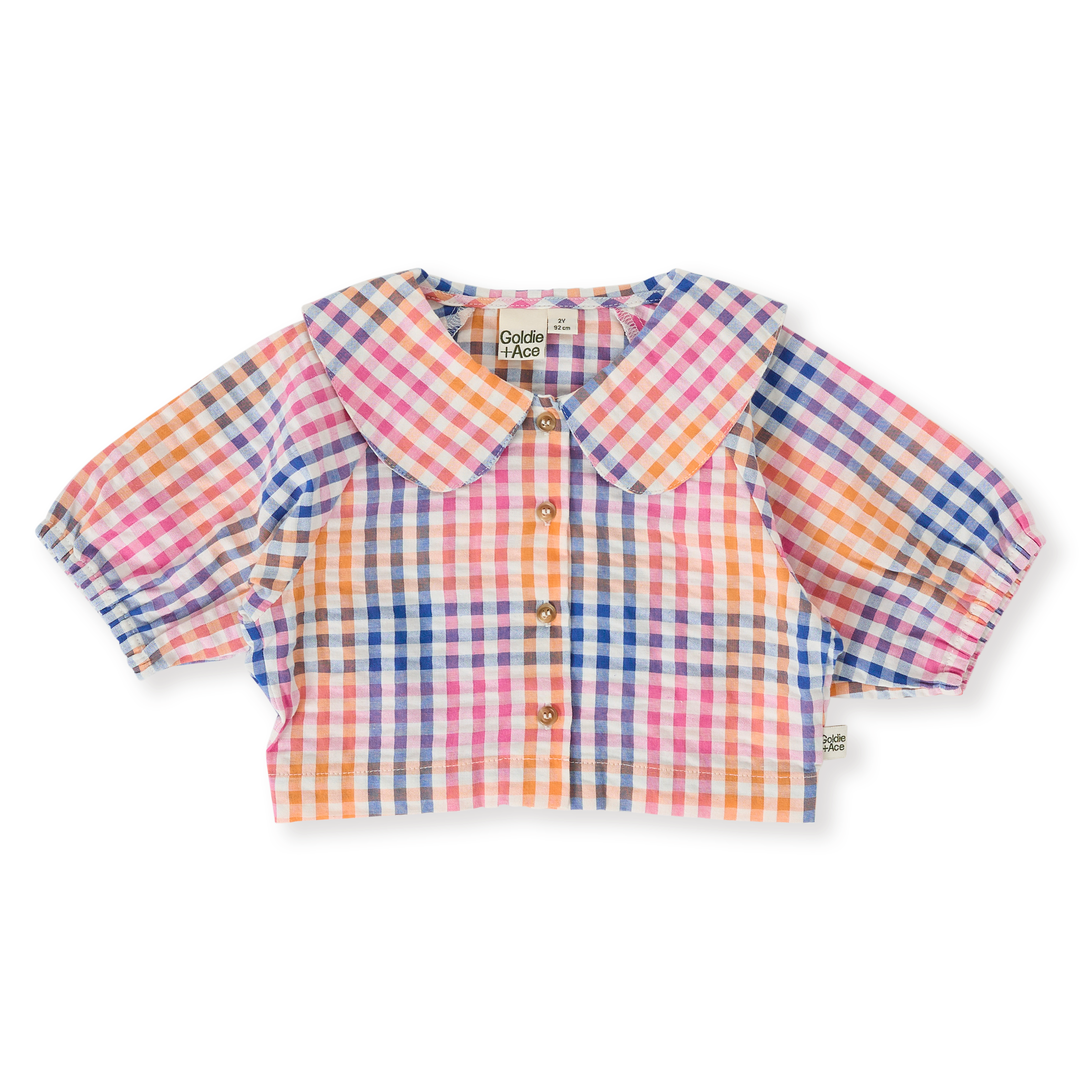 Rainbow Gingham Beatrice Blouse - Multi
