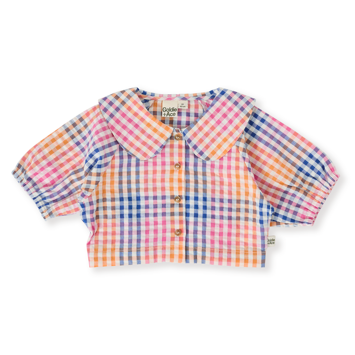 Goldie + Ace Rainbow Gingham Beatrice Blouse - Multi