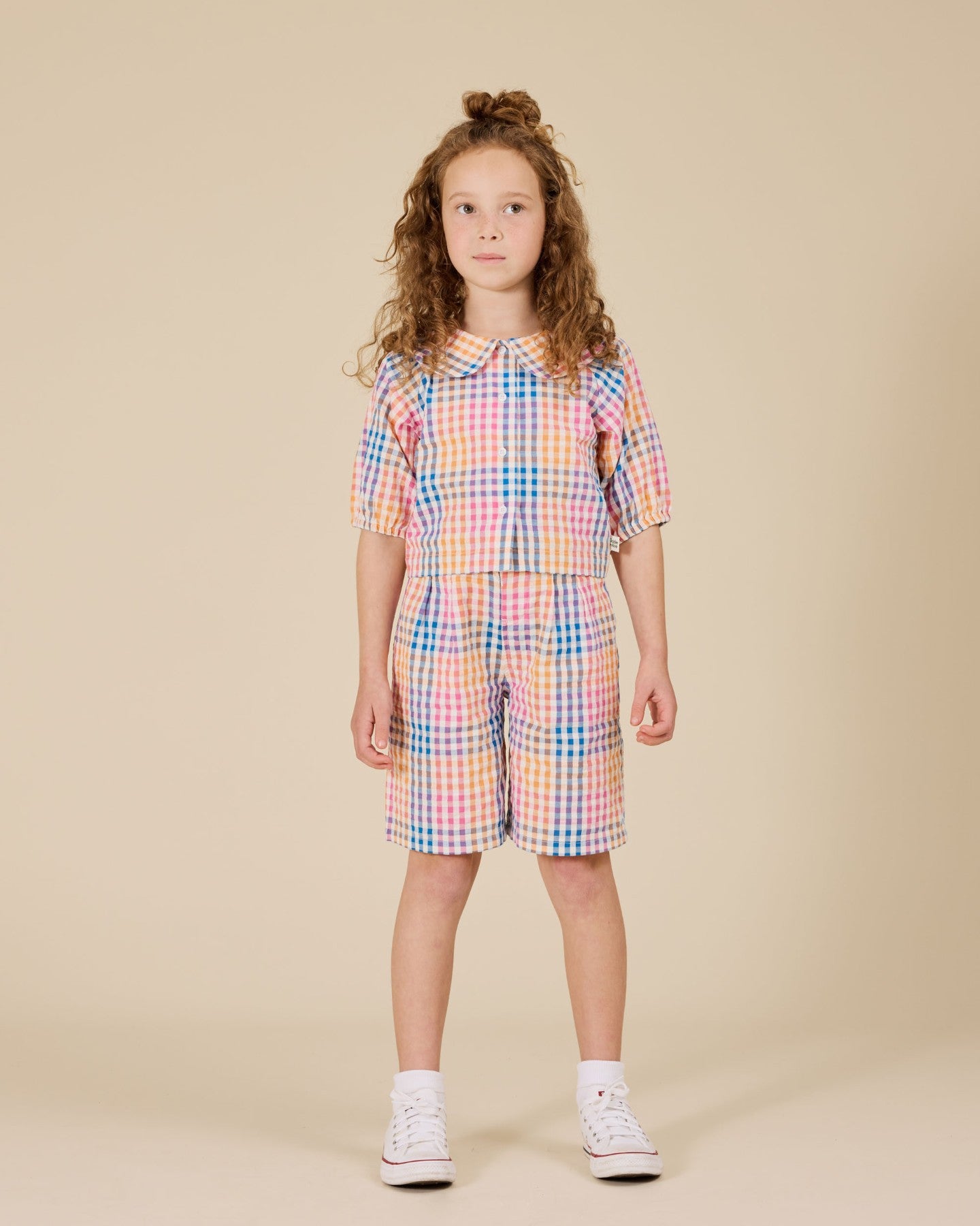 Rainbow Gingham Kirby Relaxed Shorts - Multi