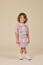 Goldie + Ace Rainbow Gingham Beatrice Blouse - Multi