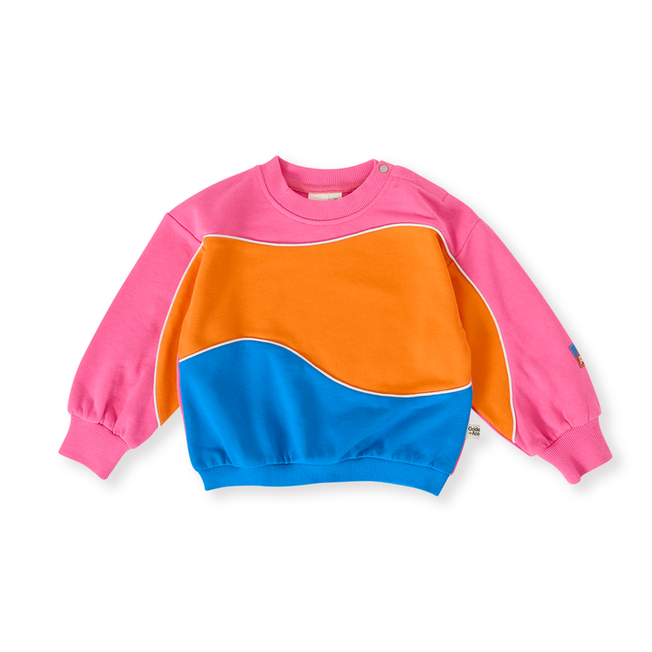 Goldie + Ace Nash Piped Panel Sweatshirt - Sunrise