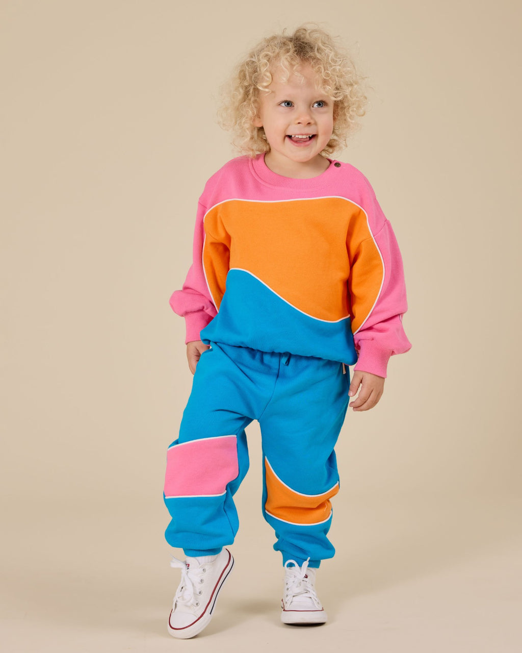 Goldie + Ace Rudy Piped Panel Sweatpants - Sunrise