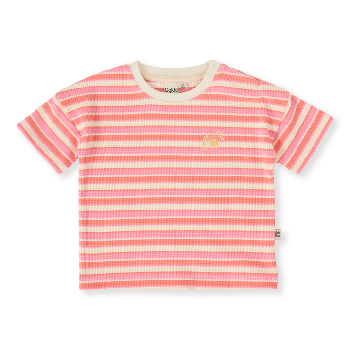 Goldie + Ace Watermelon Stripe T-Shirt - Pink/Peach