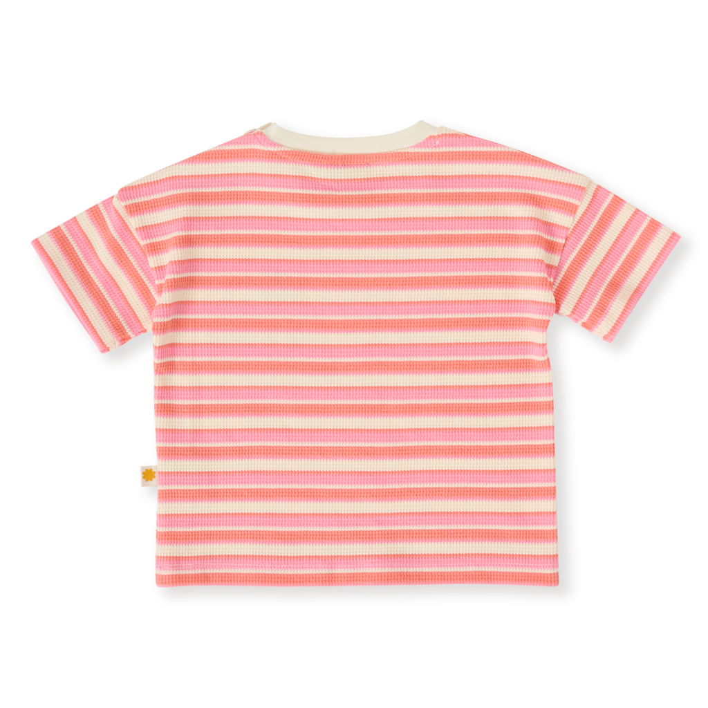 Goldie + Ace Watermelon Stripe T-Shirt - Pink/Peach