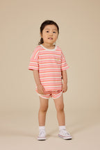 Goldie + Ace Watermelon Stripe Shorts - Pink/Peach