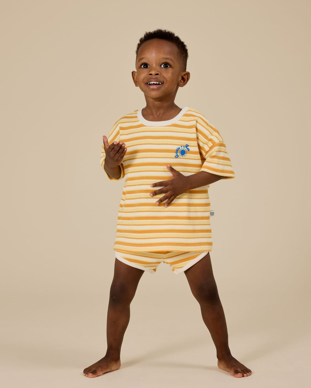 Goldie + Ace Sunshine Stripe T-Shirt - Lemon/Golden