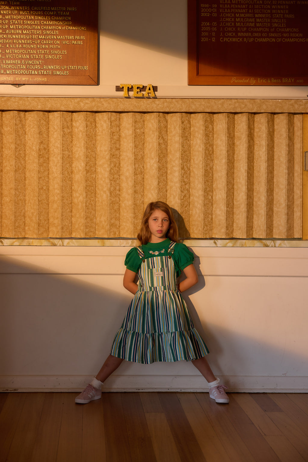 Hopscotch Tully Tiered Pinafore Dress