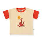 Goldie + Ace Hop Skip Jump T-Shirt - Vanilla/Apple Red