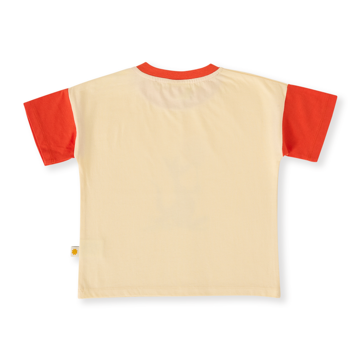 Goldie + Ace Hop Skip Jump T-Shirt - Vanilla/Apple Red
