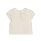 Laura Puff Sleeve Collar Top - White