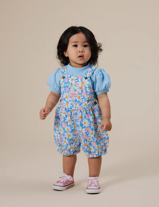 Goldie + Ace Bessie Bubble Shortalls Seaside Daisy