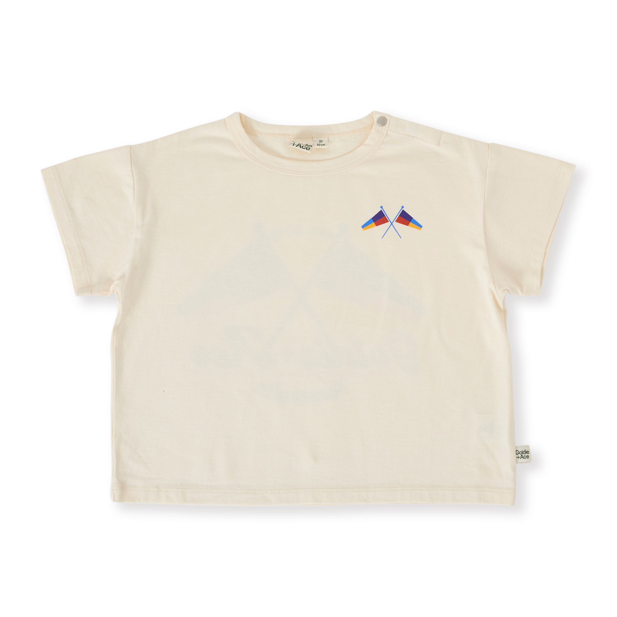 Nautical Flag Oversized T-Shirt - Cream
