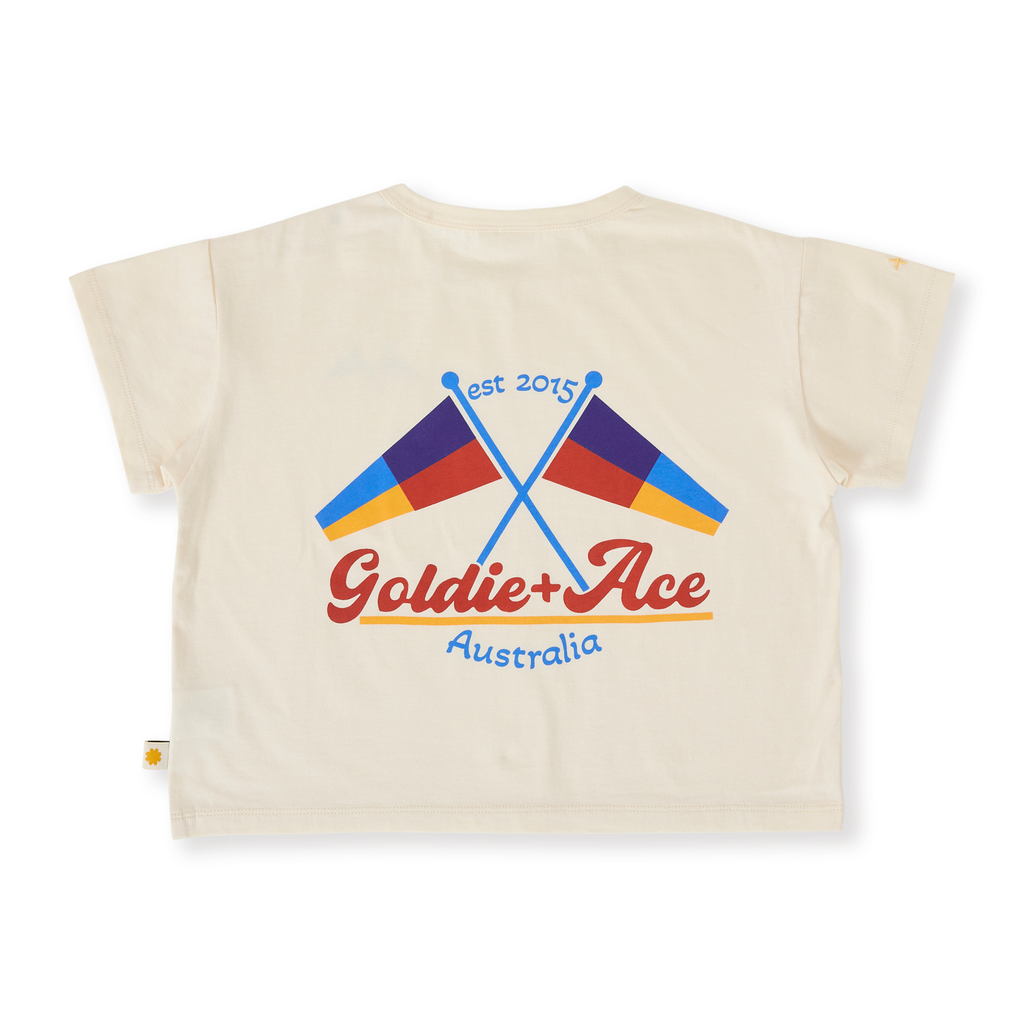 Nautical Flag Oversized T-Shirt - Cream