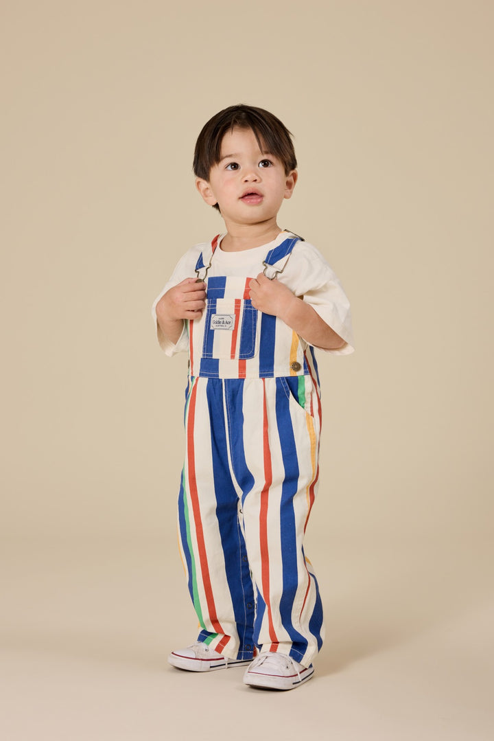 Goldie + Ace  Austin Denim Overalls - 90'S Bold Stripe