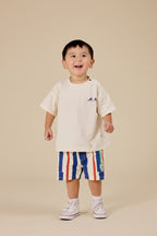 Noah Denim Pocket Shorts - 90'S Bold Stripe