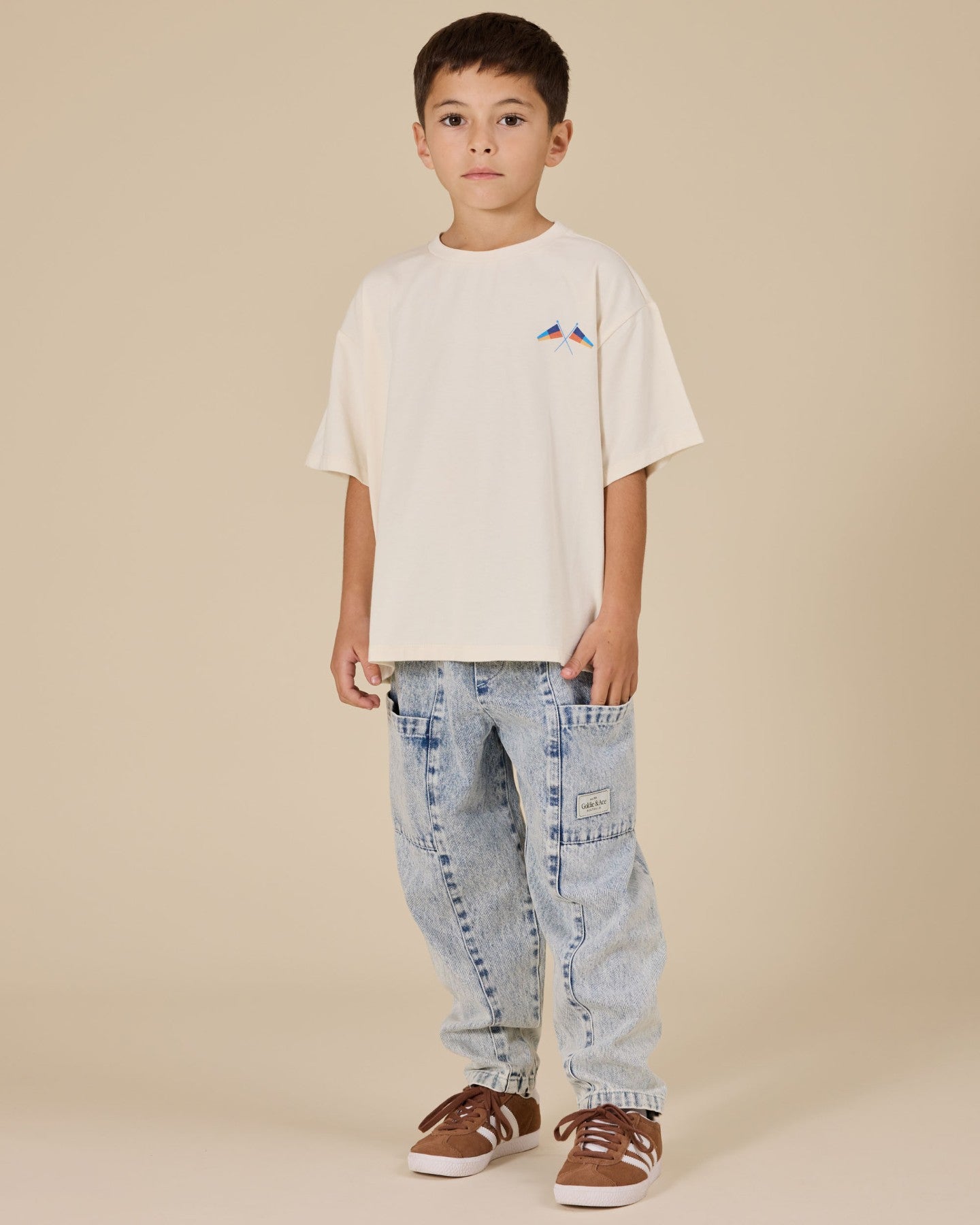 Goldie + Ace Kit Denim Pocket Pant - Light Denim