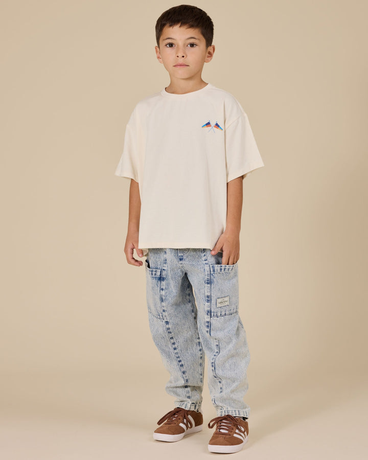 Goldie + Ace Kit Denim Pocket Pant - Light Denim