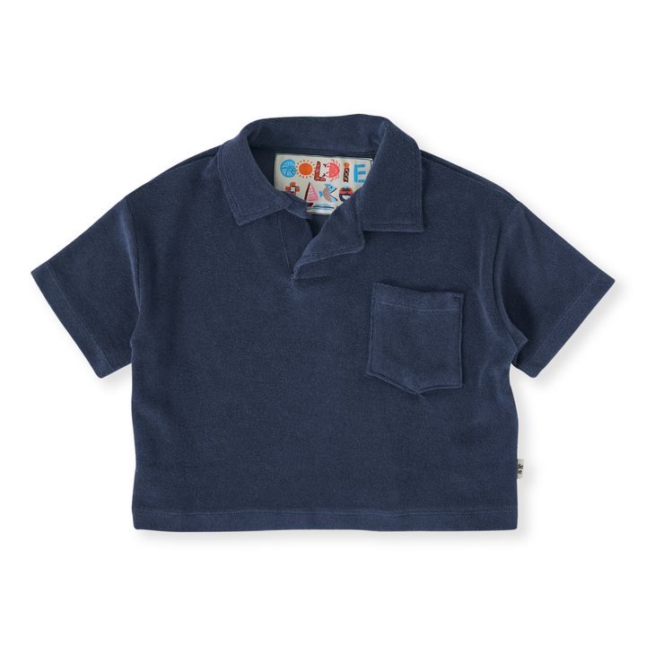 Goldie + Ace Oversized Terry Polo - Navy