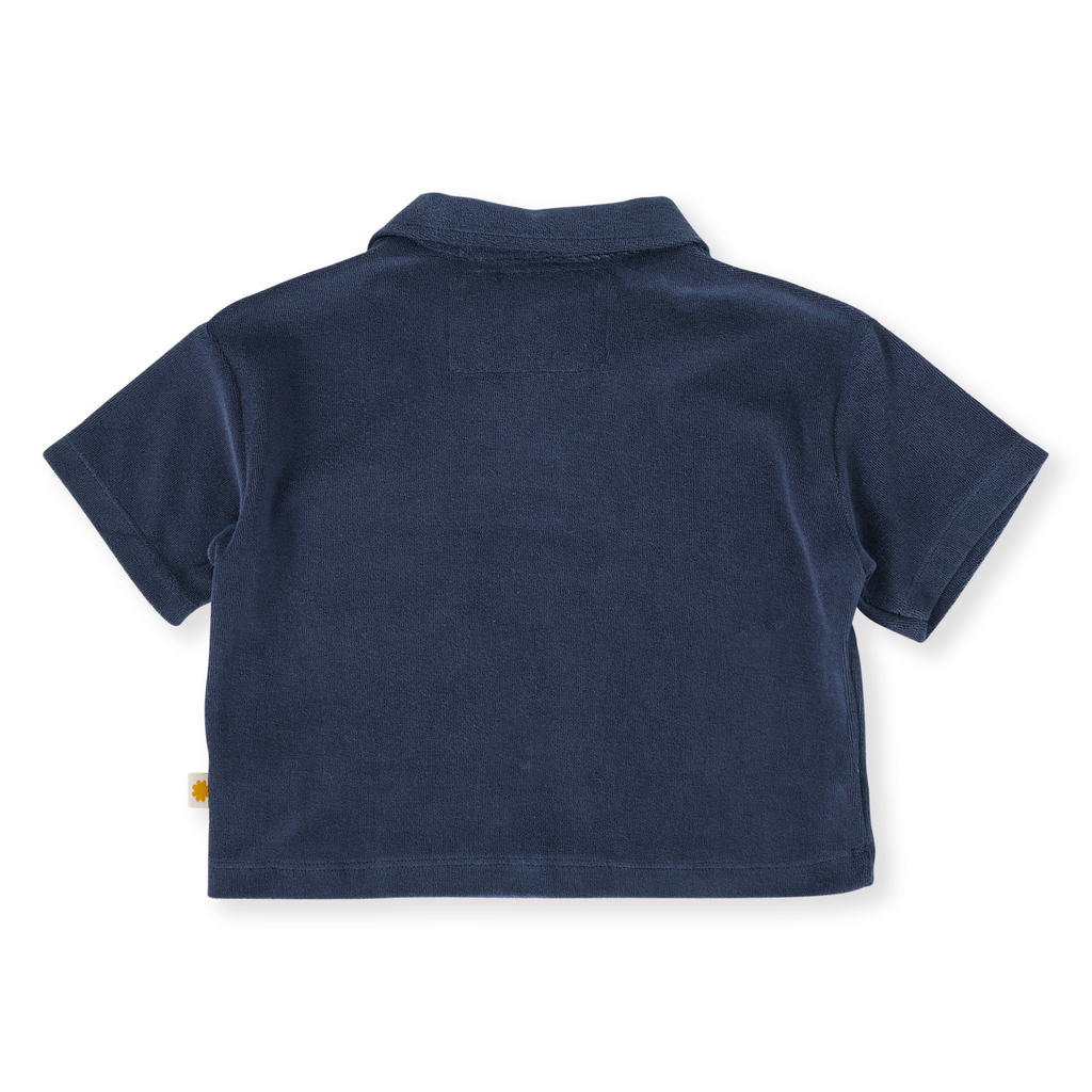 Goldie + Ace Oversized Terry Polo - Navy