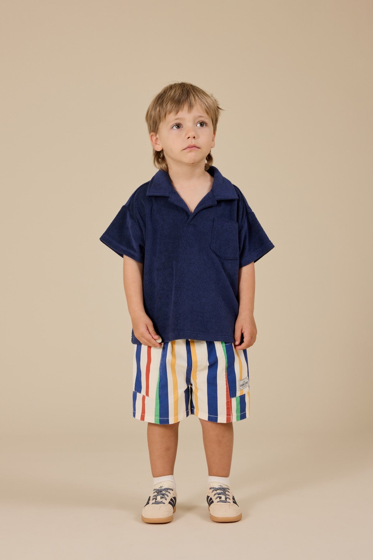 Goldie + Ace Oversized Terry Polo - Navy