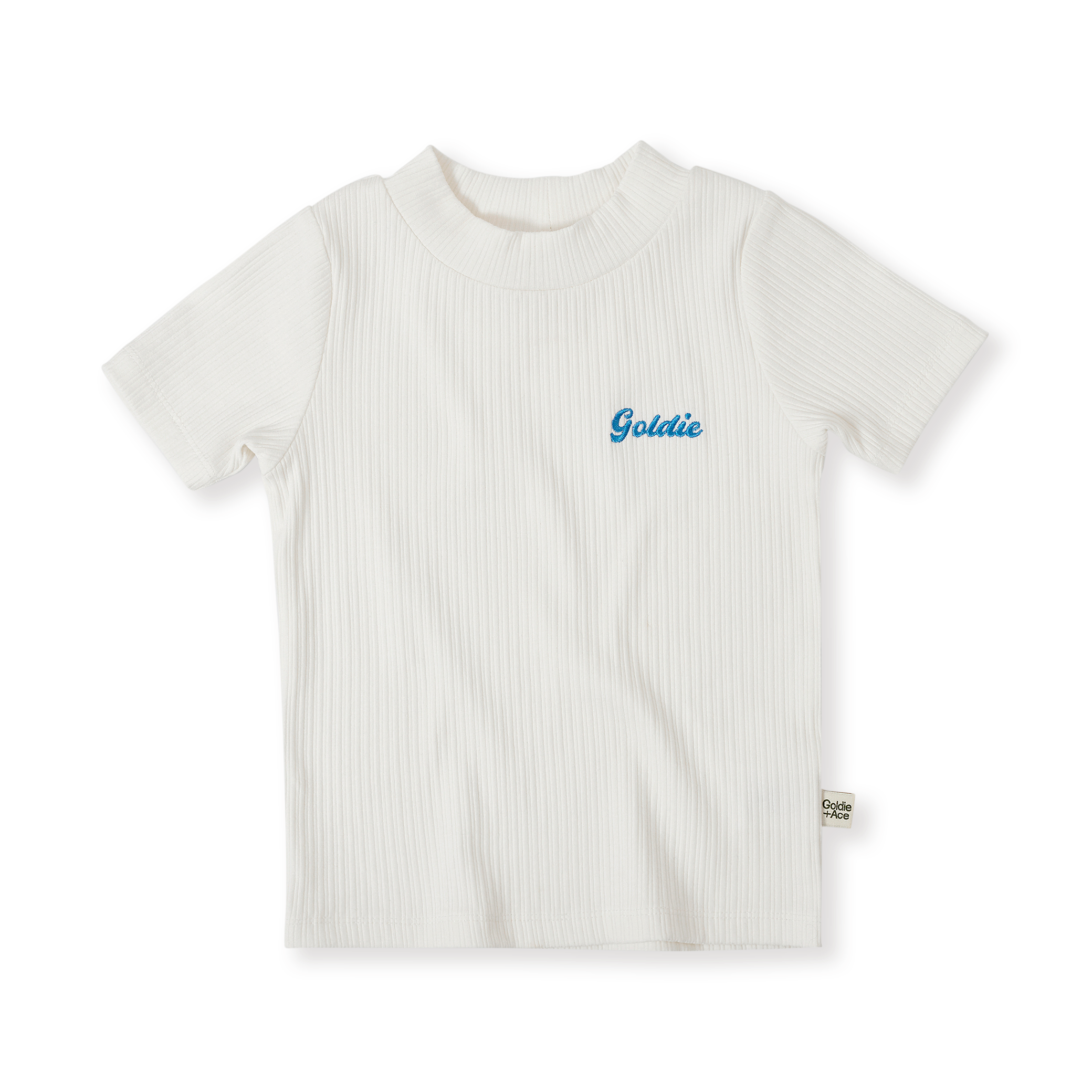 Goldie + Ace Rib T-Shirt - White