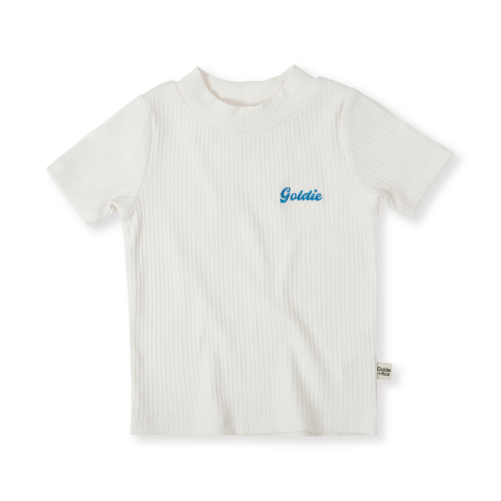 Goldie + Ace Rib T-Shirt - White
