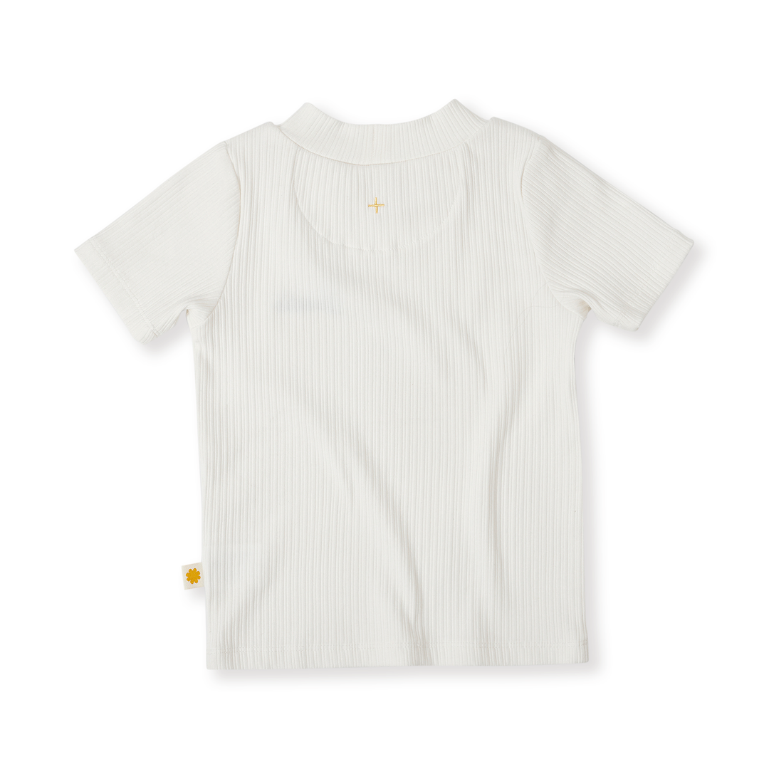 Goldie + Ace Rib T-Shirt - White