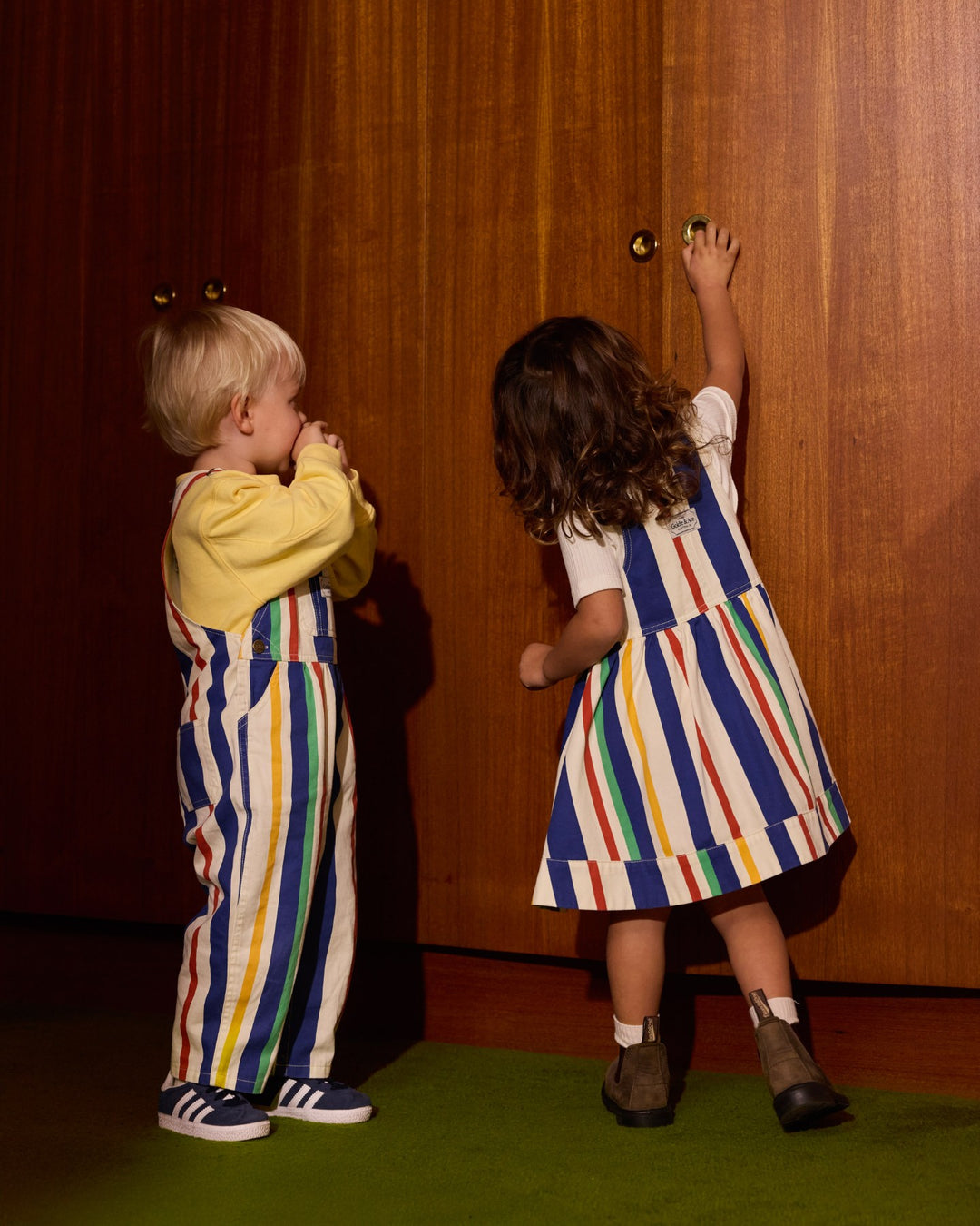 Goldie + Ace  Austin Denim Overalls - 90'S Bold Stripe