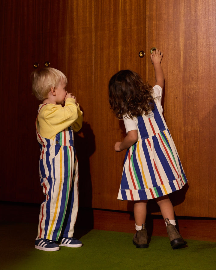 Goldie + Ace  Austin Denim Overalls - 90'S Bold Stripe