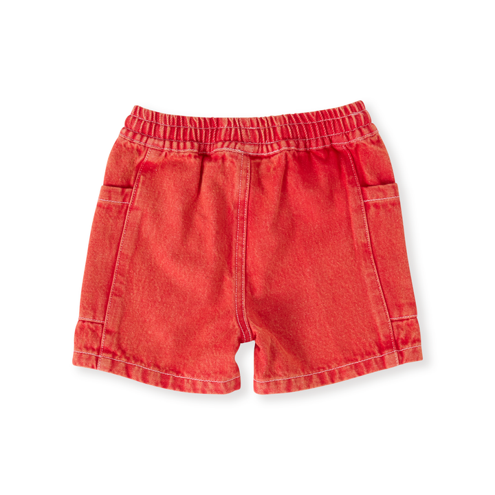 Goldie + Ace Noah Denim Pocket Shorts - Apple Red