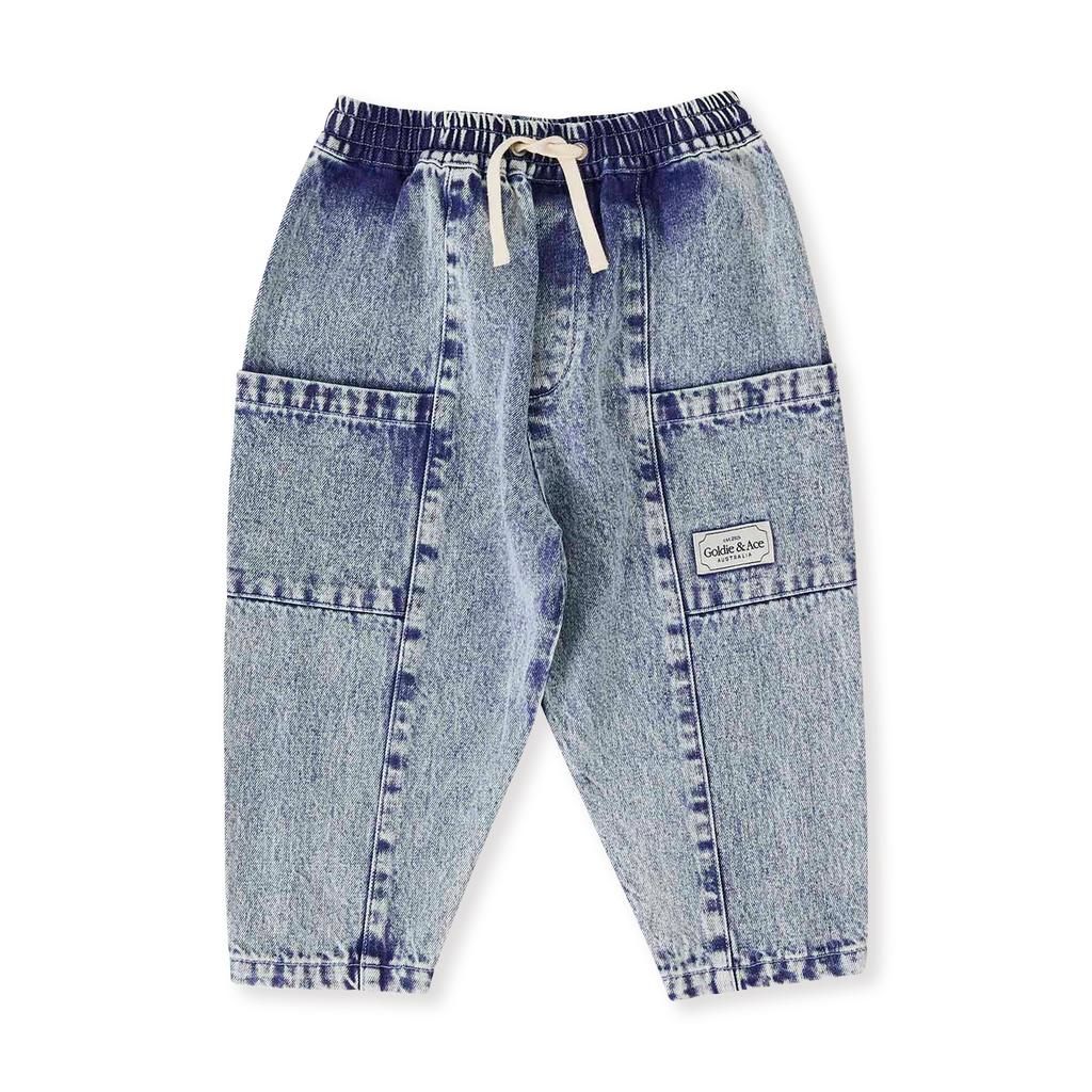 Goldie + Ace Kit Denim Pocket Pant - Light Denim
