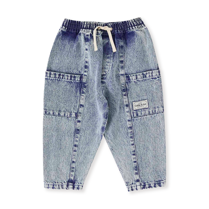 Goldie + Ace Kit Denim Pocket Pant - Light Denim