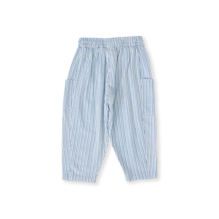 Goldie + Ace Sailor Stripe Kit Linen Pants - Ocean/Ivory