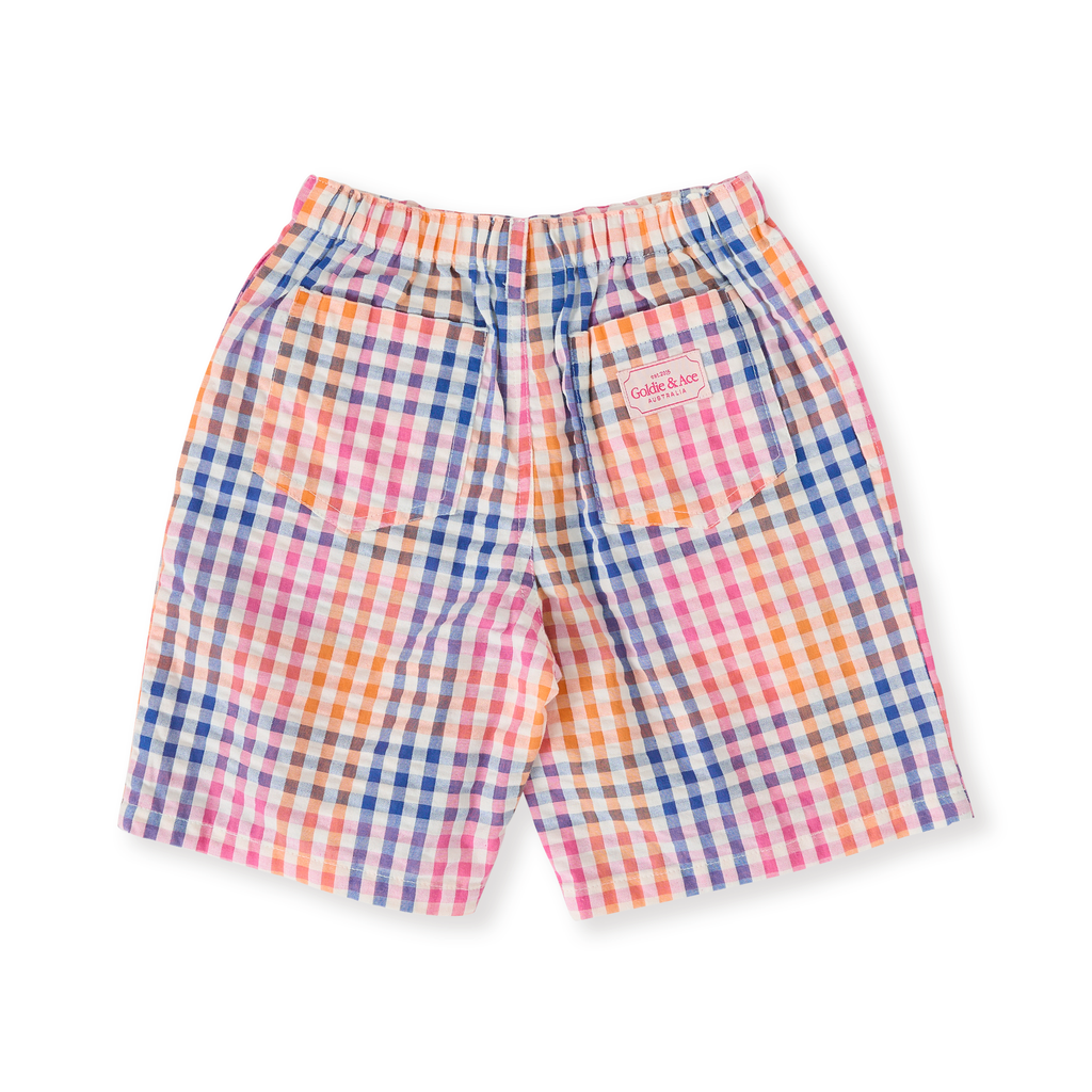 Rainbow Gingham Kirby Relaxed Shorts - Multi