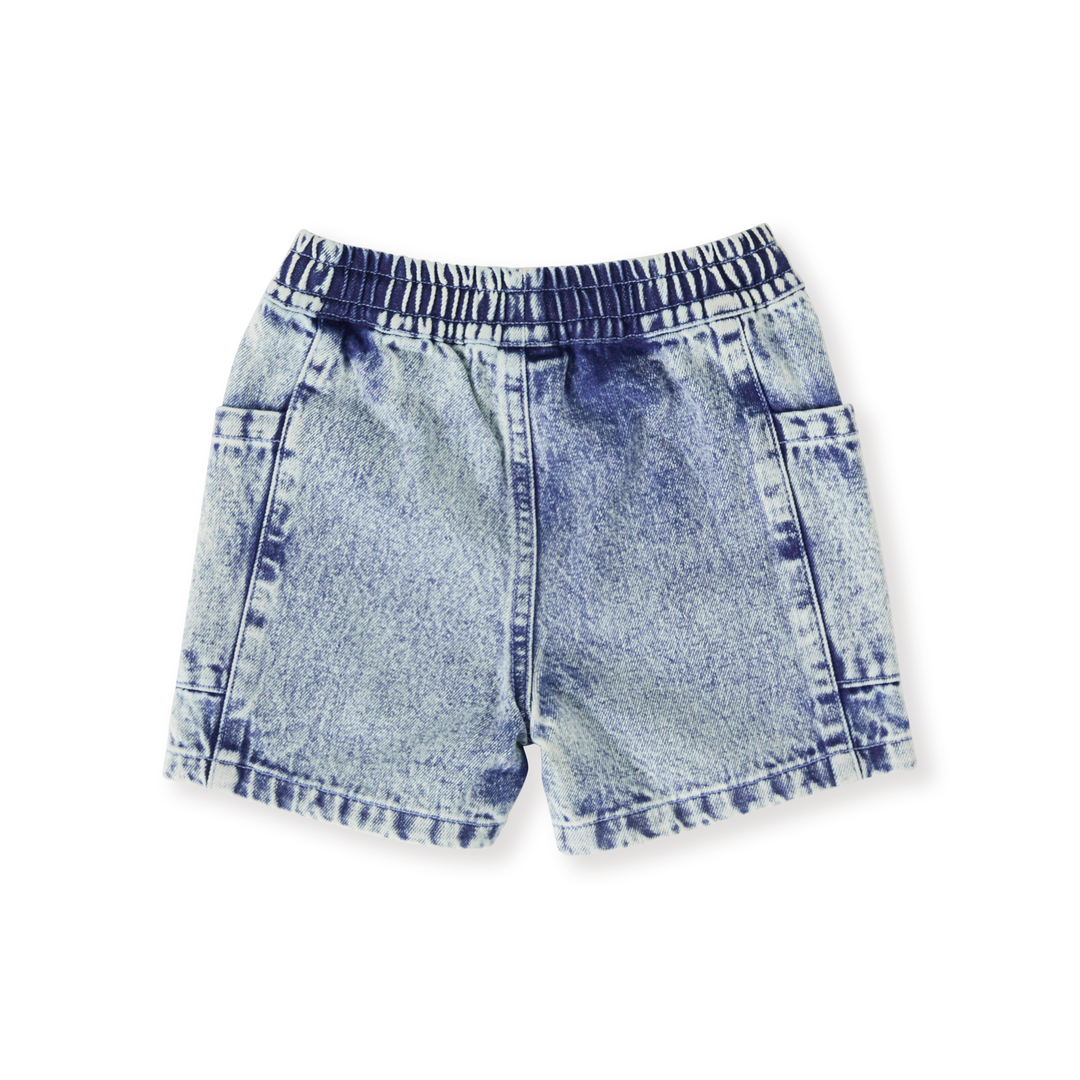 Goldie + Ace Noah Denim Pocket Shorts - Light Denim