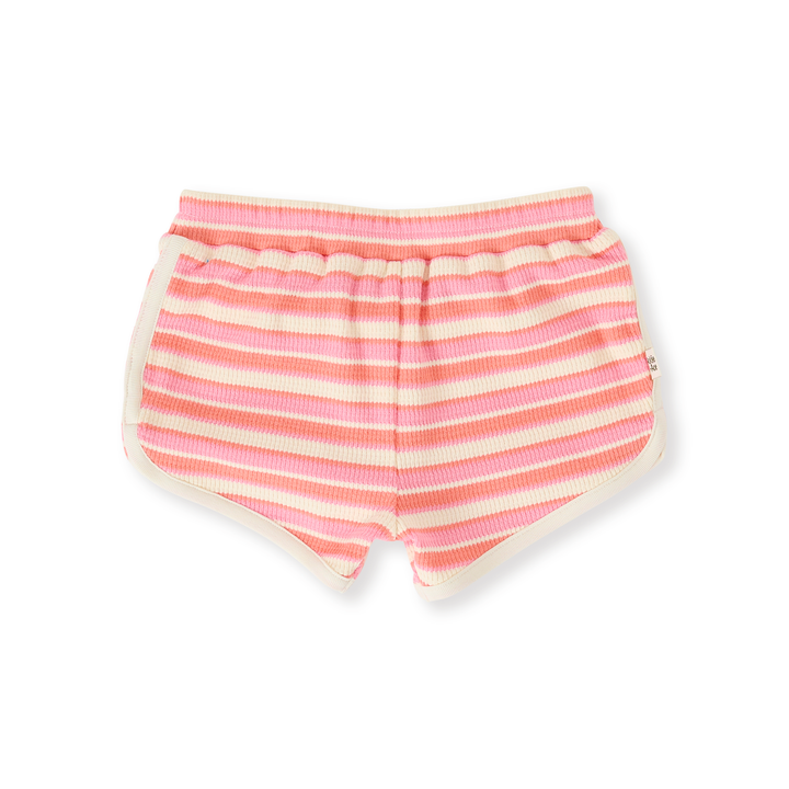Goldie + Ace Watermelon Stripe Shorts - Pink/Peach