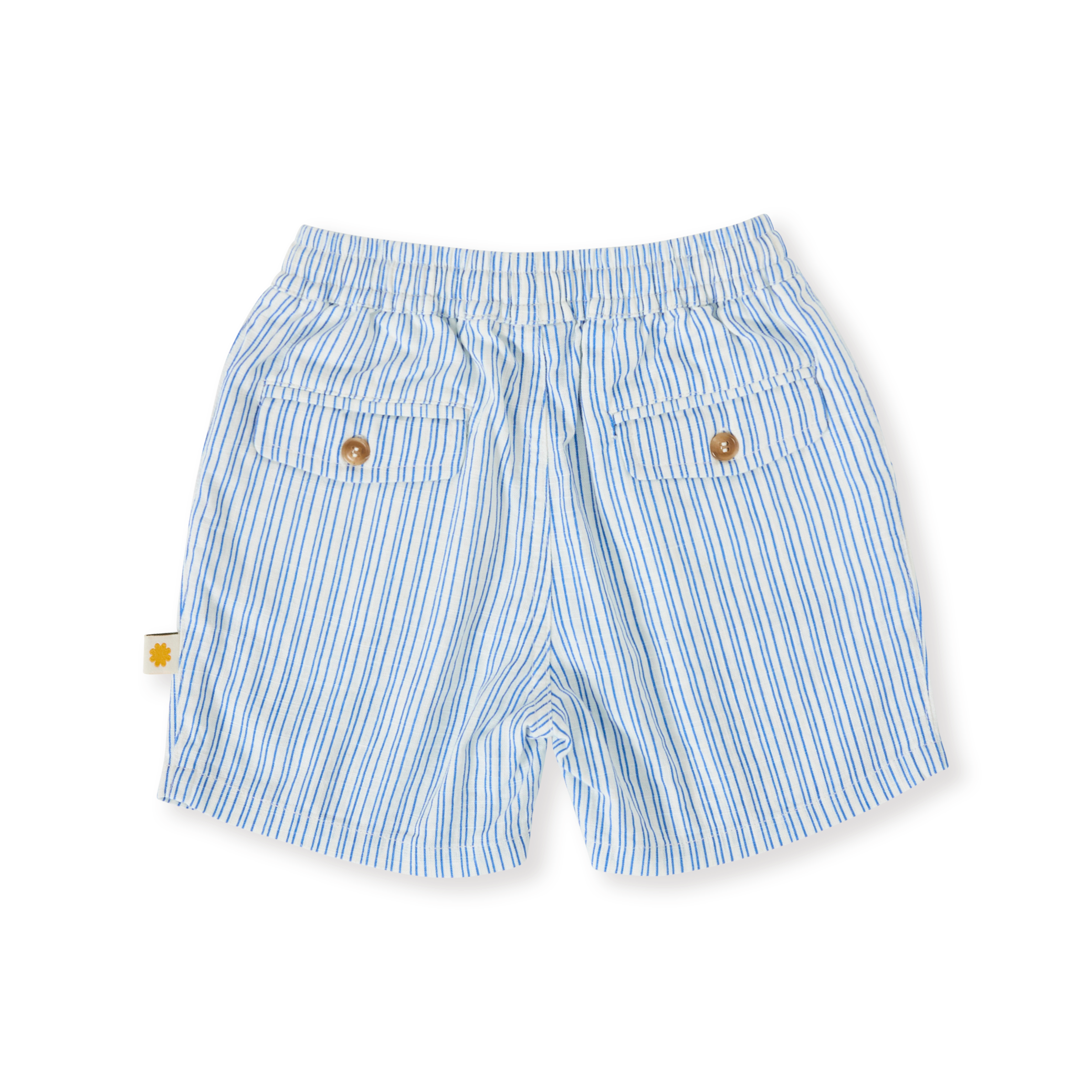 Goldie + Ace Sailor Stripe Noah Shorts - Ocean/Ivory