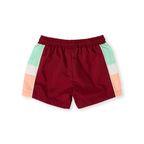 Goldie + Ace Retro Sporty Shorts - Brick/Peapod